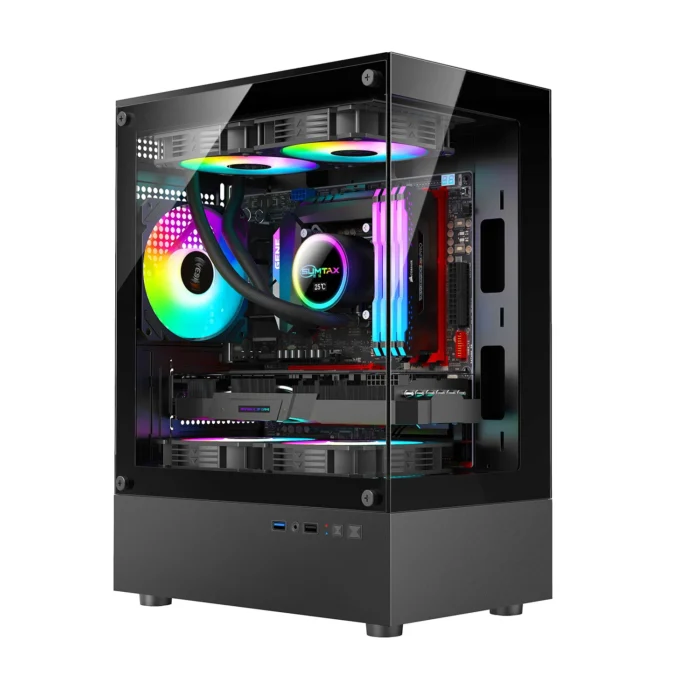 2024新设计游戏电脑机柜Matx电脑机箱全塔机柜制造商游戏与RGB - Image 3