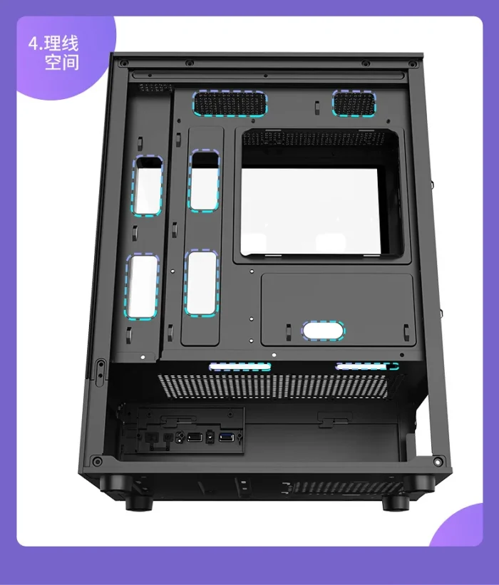 2024新设计游戏电脑机柜Matx电脑机箱全塔机柜制造商游戏与RGB - Image 5