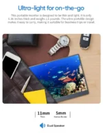 超便携式15.6英寸显示器，具有1080P分辨率IPS显示器和Type-C连接 - Image 4